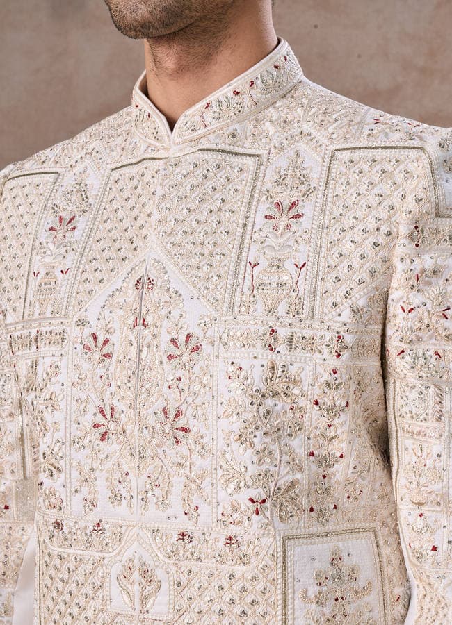 Exquisite White Sherwani