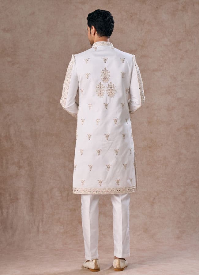 Exquisite White Sherwani
