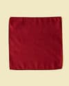 Classic Red Satin Pocket Square