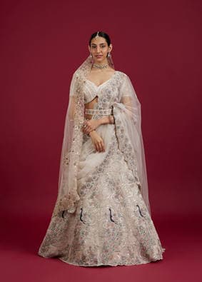 Cream Colour Lehenga | Manyavar