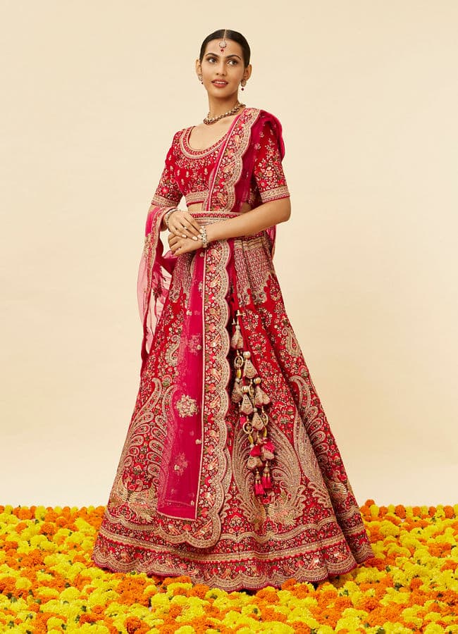 Rani Pink Embellished Bridal Lehenga