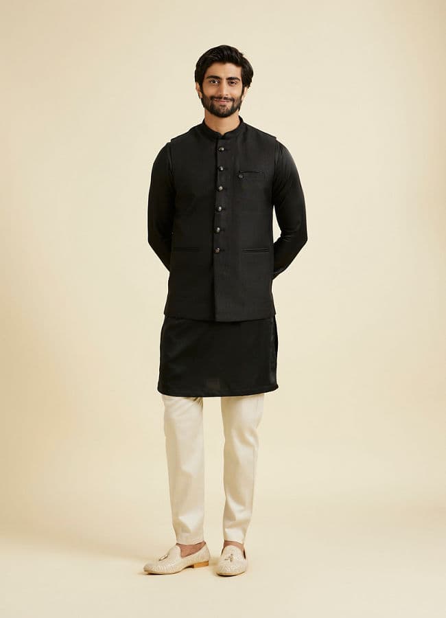 Black Extravaganza Nehru Jacket