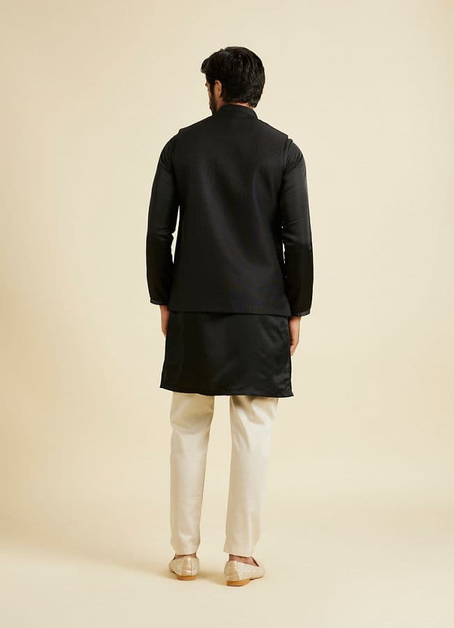 Black Extravaganza Nehru Jacket
