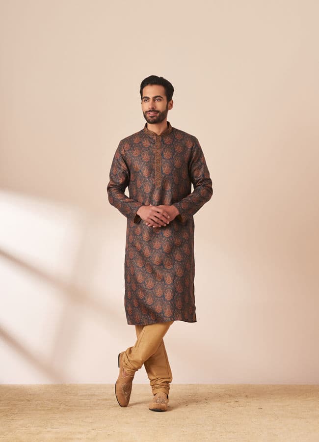 Green Paisley Printed Kurta