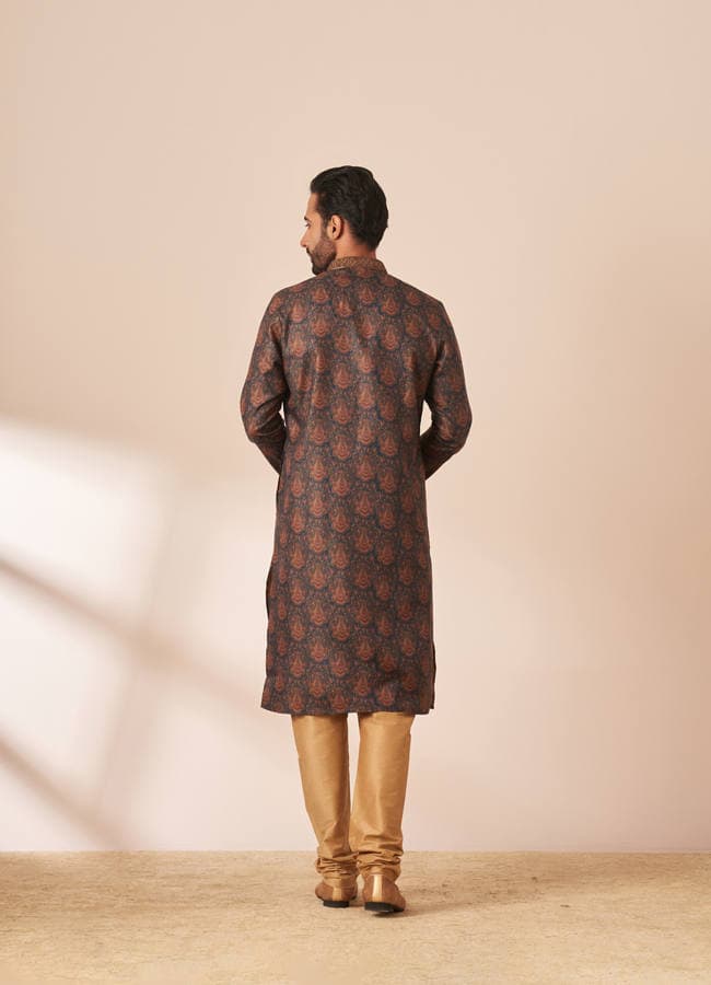 Green Paisley Printed Kurta