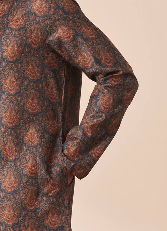 Green Paisley Printed Kurta