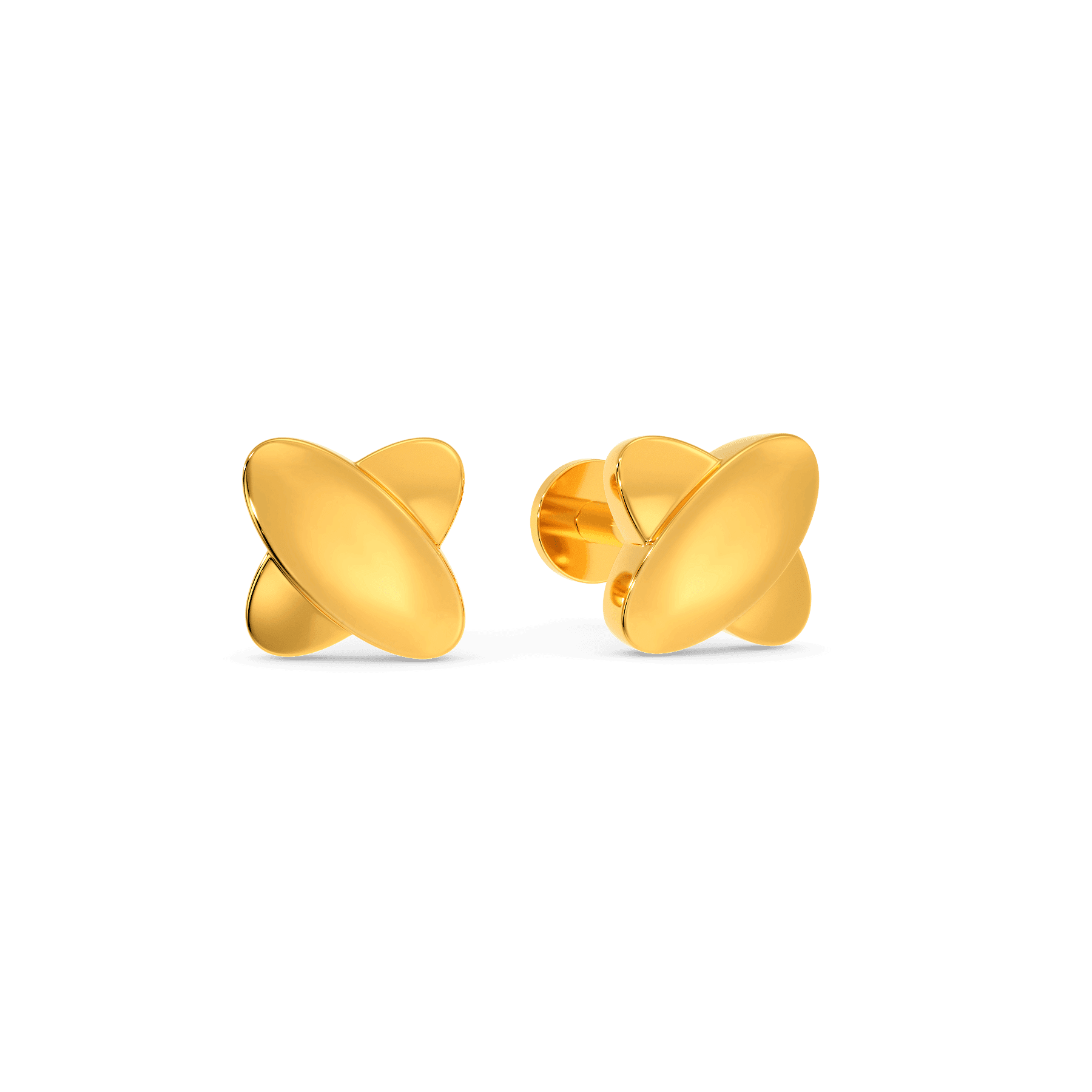 Dual Over Gold Earrings | Melorra