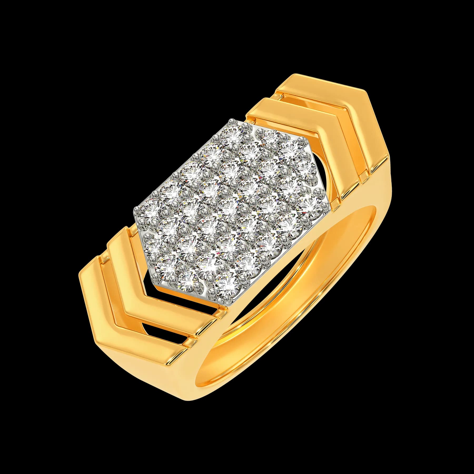 Urban Sprint Diamond Rings For Men | Melorra