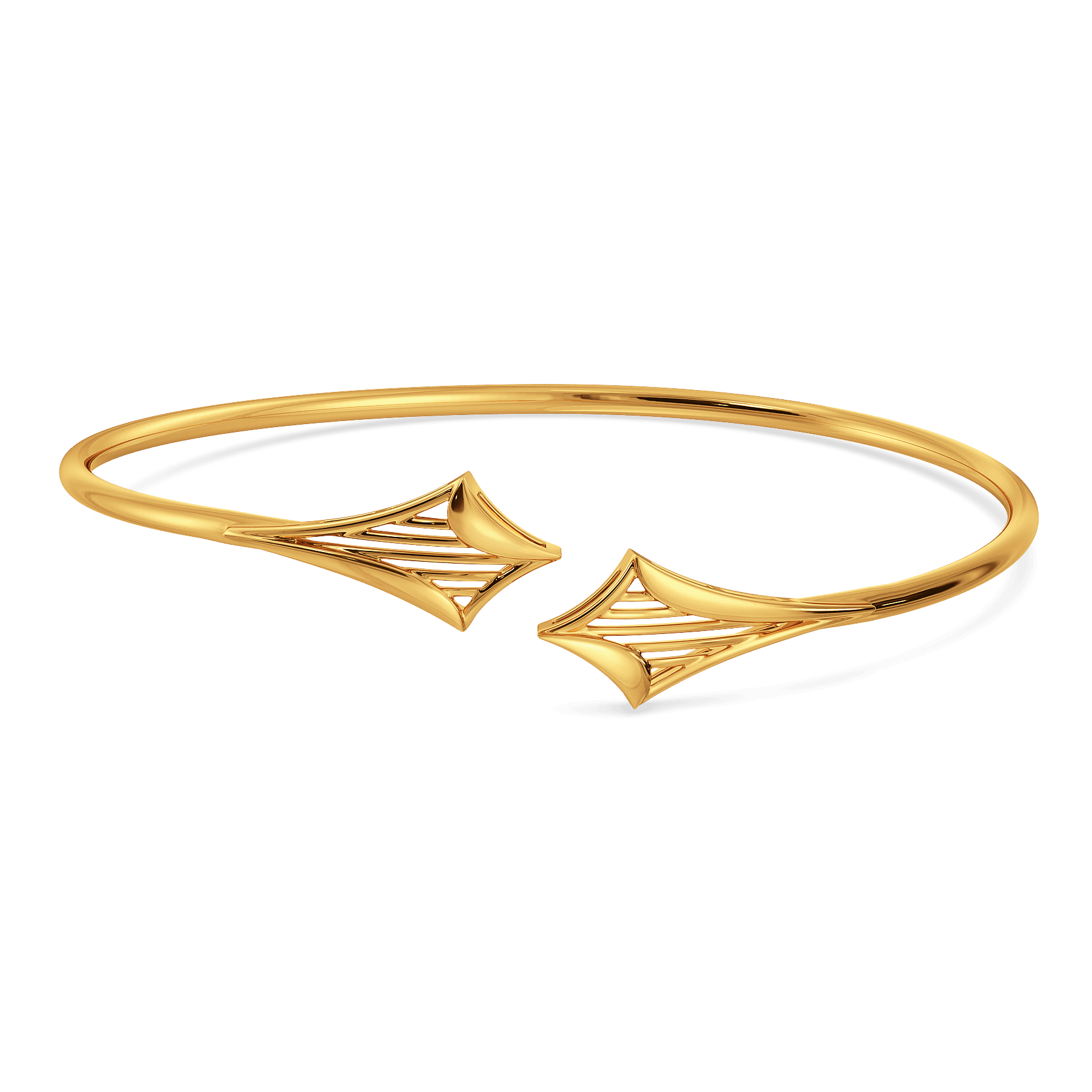 Cosmic Pulse Gold Bangles | Melorra