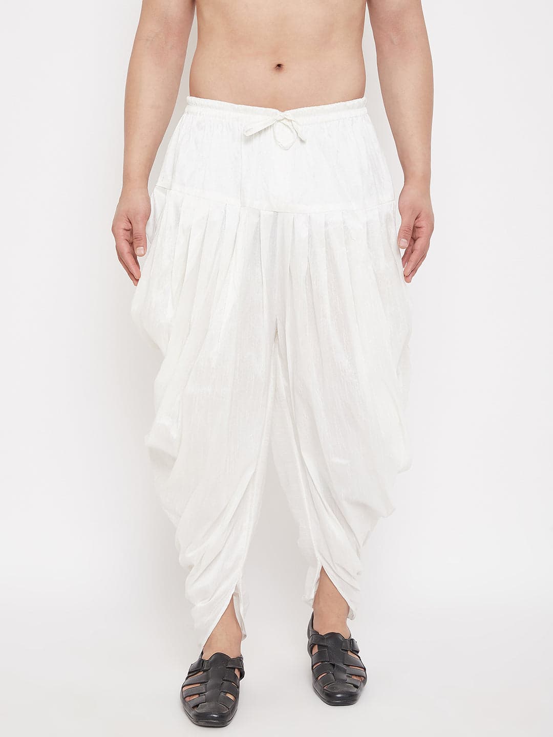 Men's White Dhoti Pants | Vastramay Men's White Dhoti Pants | Vastramay