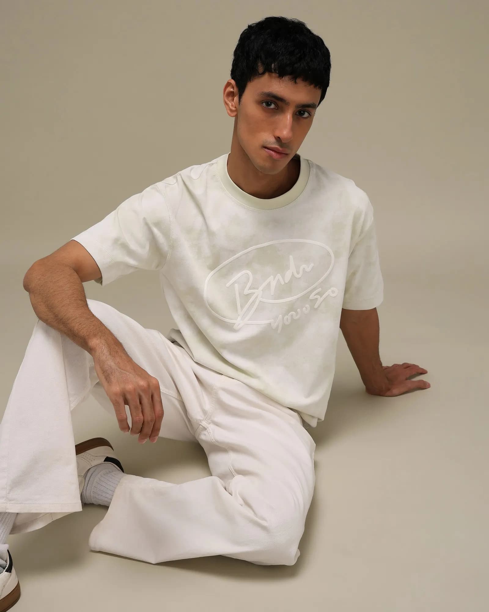 Light Green 3D Graphic T-shirt | Mufti Jeans
