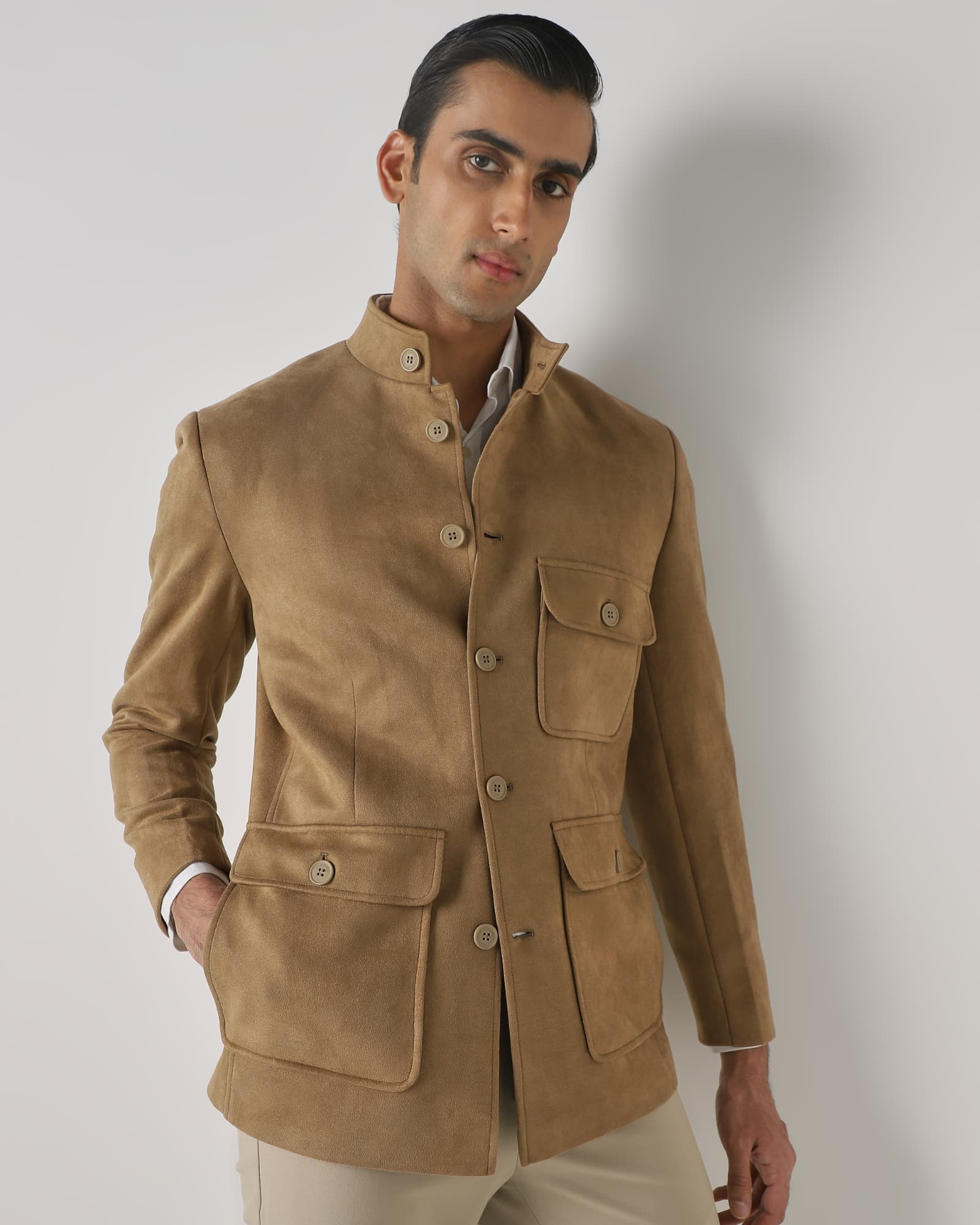 Beige Suede Jacket