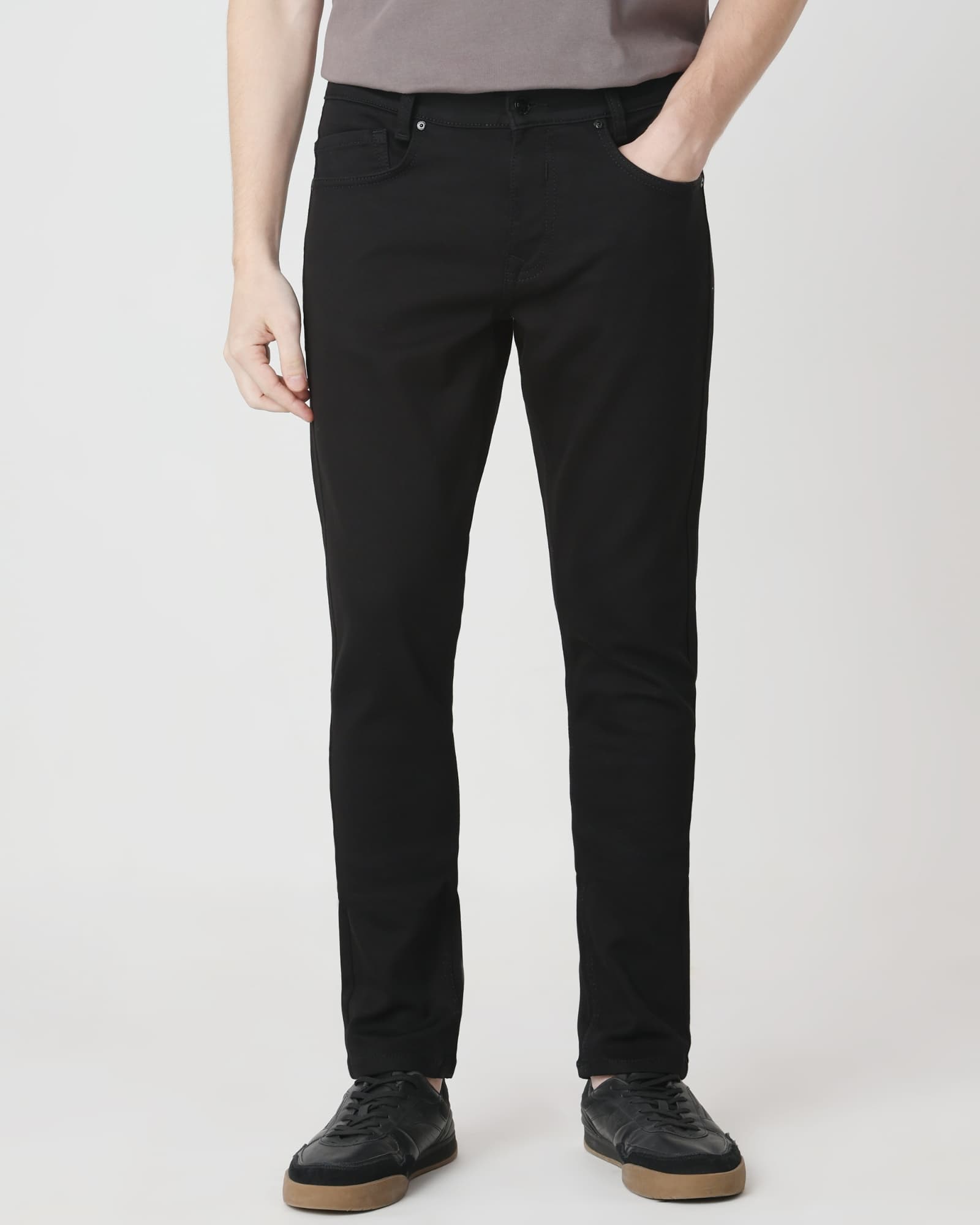 Jet Black Skinny Fit Denim Deluxe Stretch Jeans