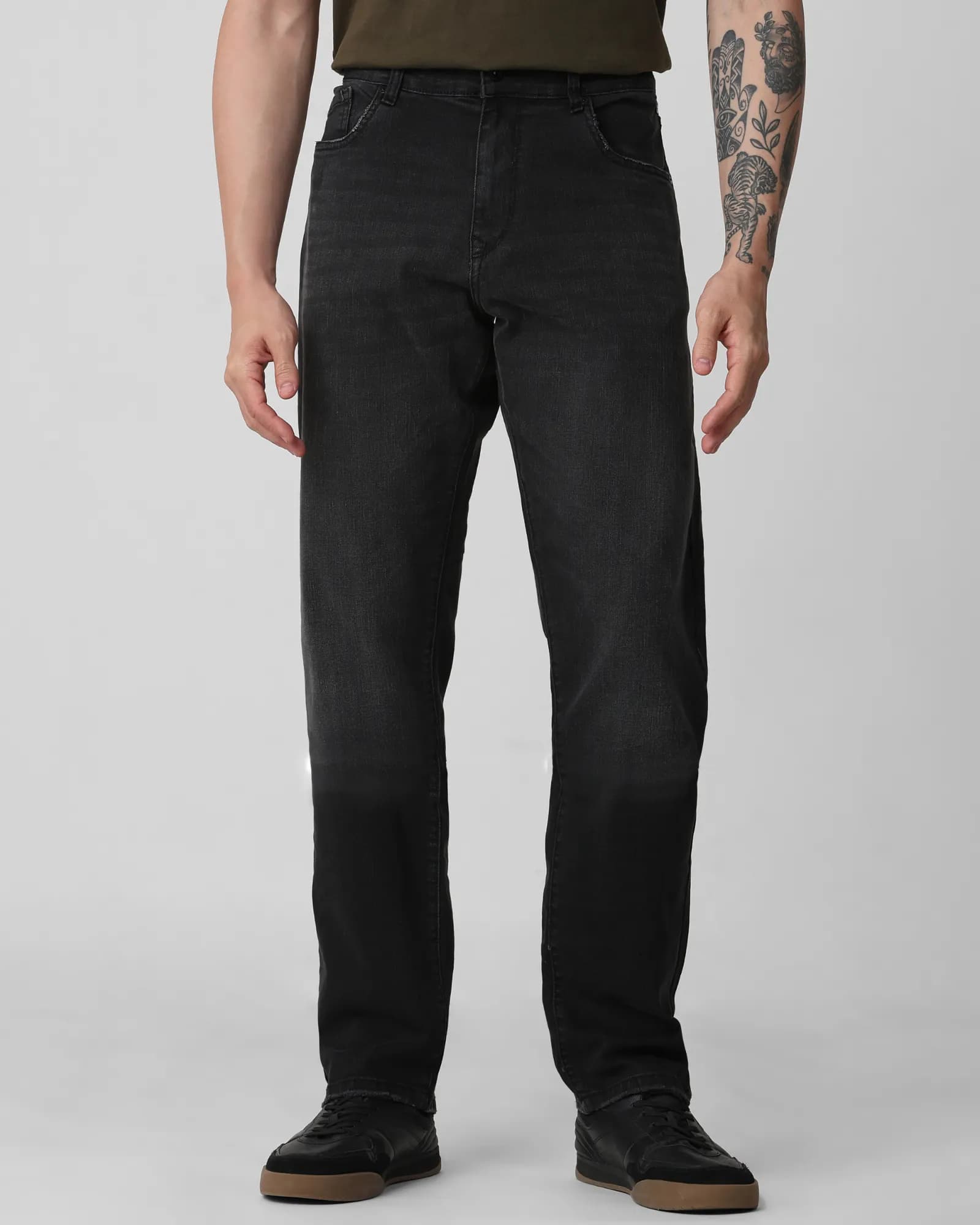 Black Loose Fit Originals Stretch Jeans | Mufti Jeans