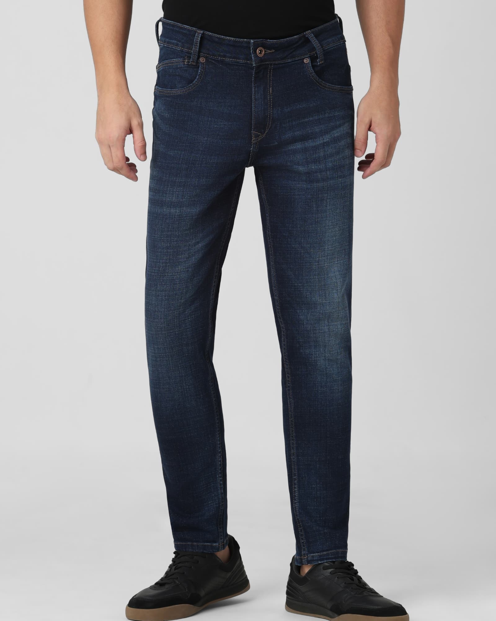 Dark Indigo Blue Ankle Length Original Stretch Jeans