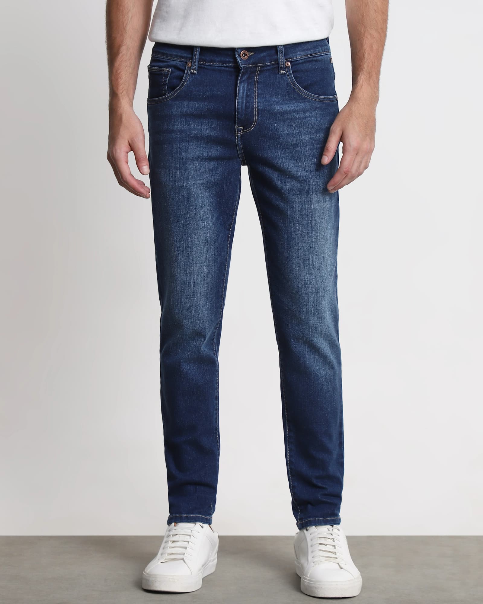 Mid Blue Ankle Length Originals Jeans | Mufti Jeans