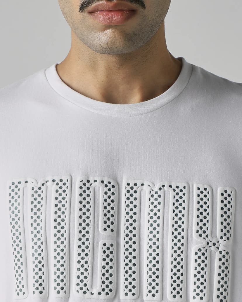 White Graphic Slim Fit T-Shirt