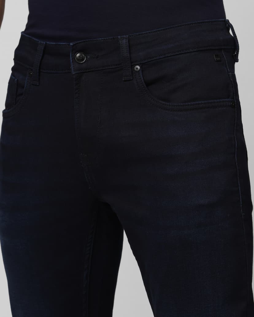 Deep Indigo Blue Super Slim Fit Denim Deluxe Stretch Jeans