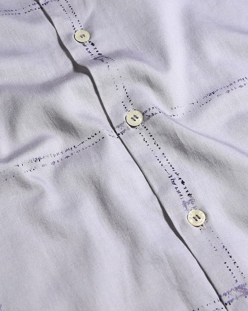 Lilac Large Check Slim Fit Casual Shirt