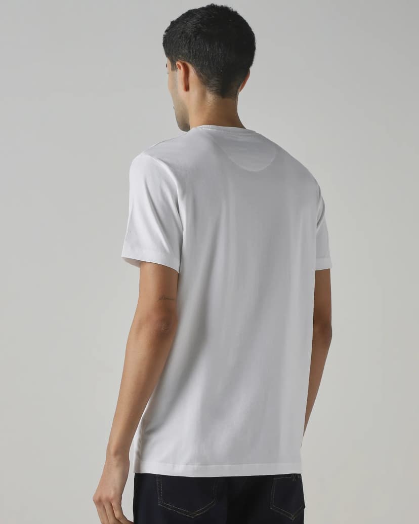 White Graphic Slim Fit T-Shirt