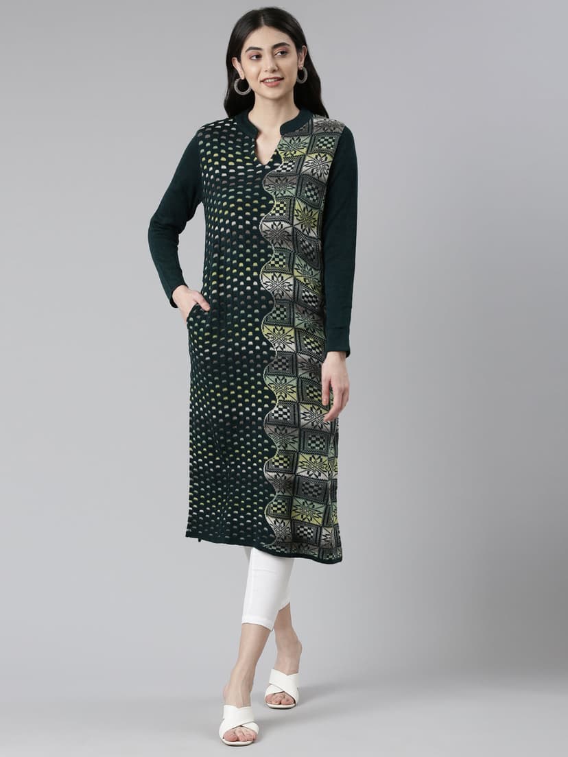 Neerus Multi Color Straight Kurta