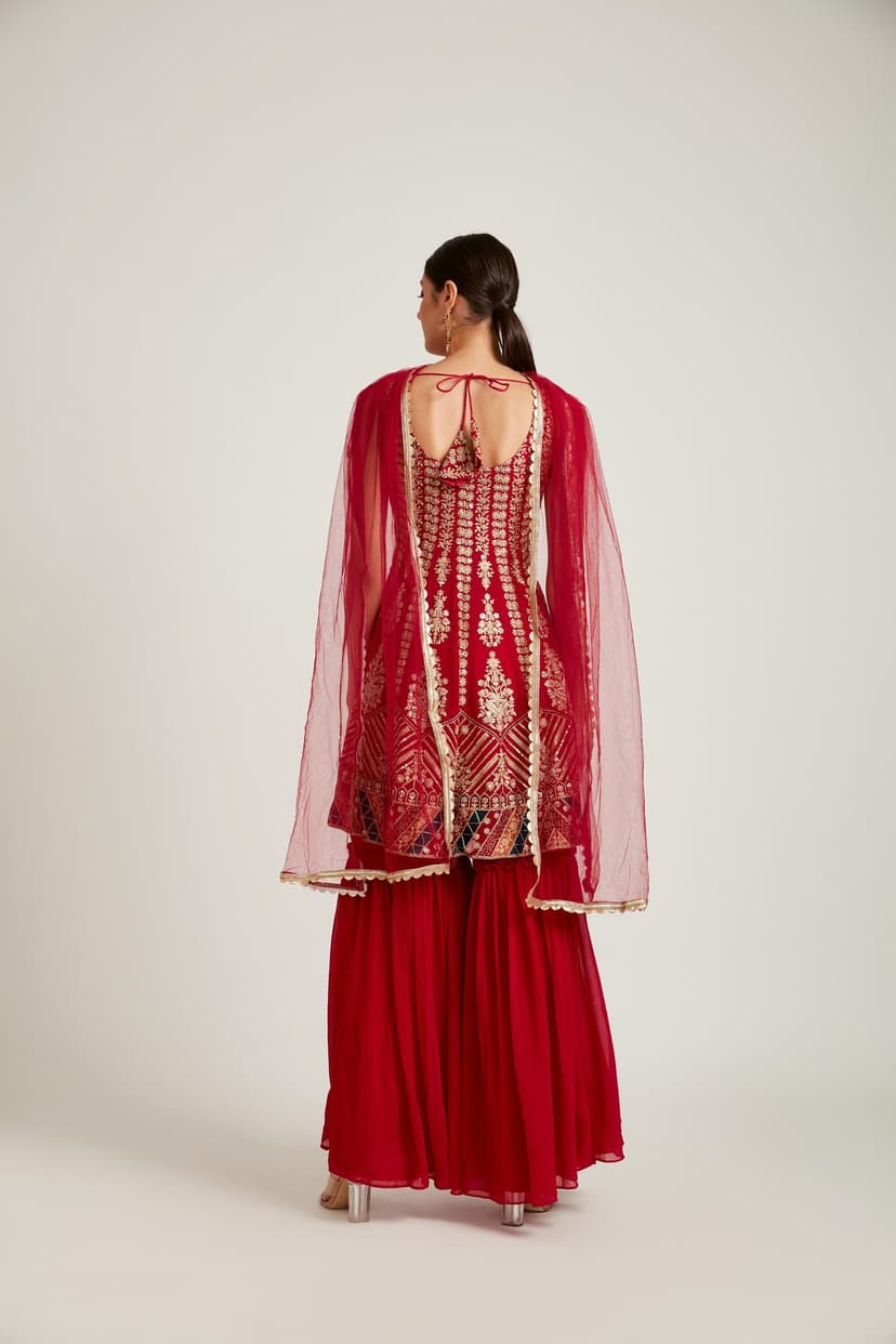 Neerus Rani Color Georgette Fabric Salwar Kameez