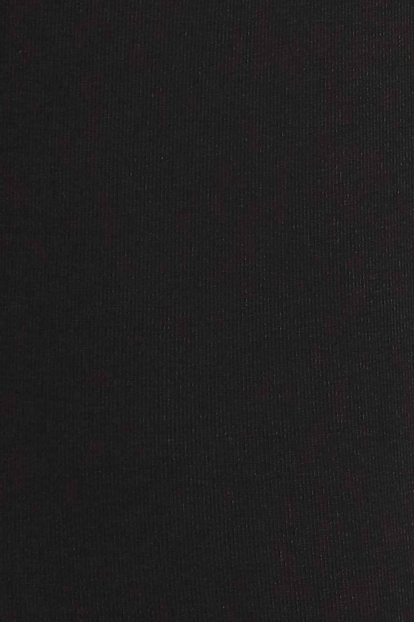 Black Cotton Spandex Ankle Length Legging