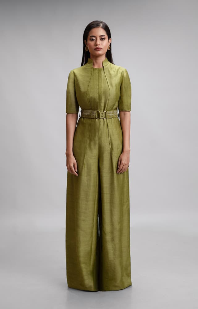 Silk Belted Jumpsuit | Synonym Clothing