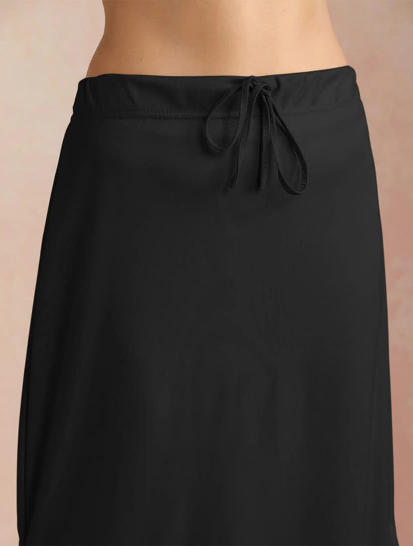 trueBrowns Black Petticoat Saree Shapewear