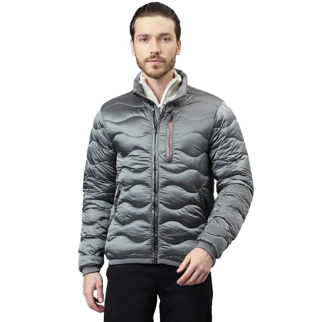 Metallic Grey Quilted Jacket | WOODLAND | Woodlandworldwide Metallic Grey Quilted Jacket | WOODLAND | Woodlandworldwide