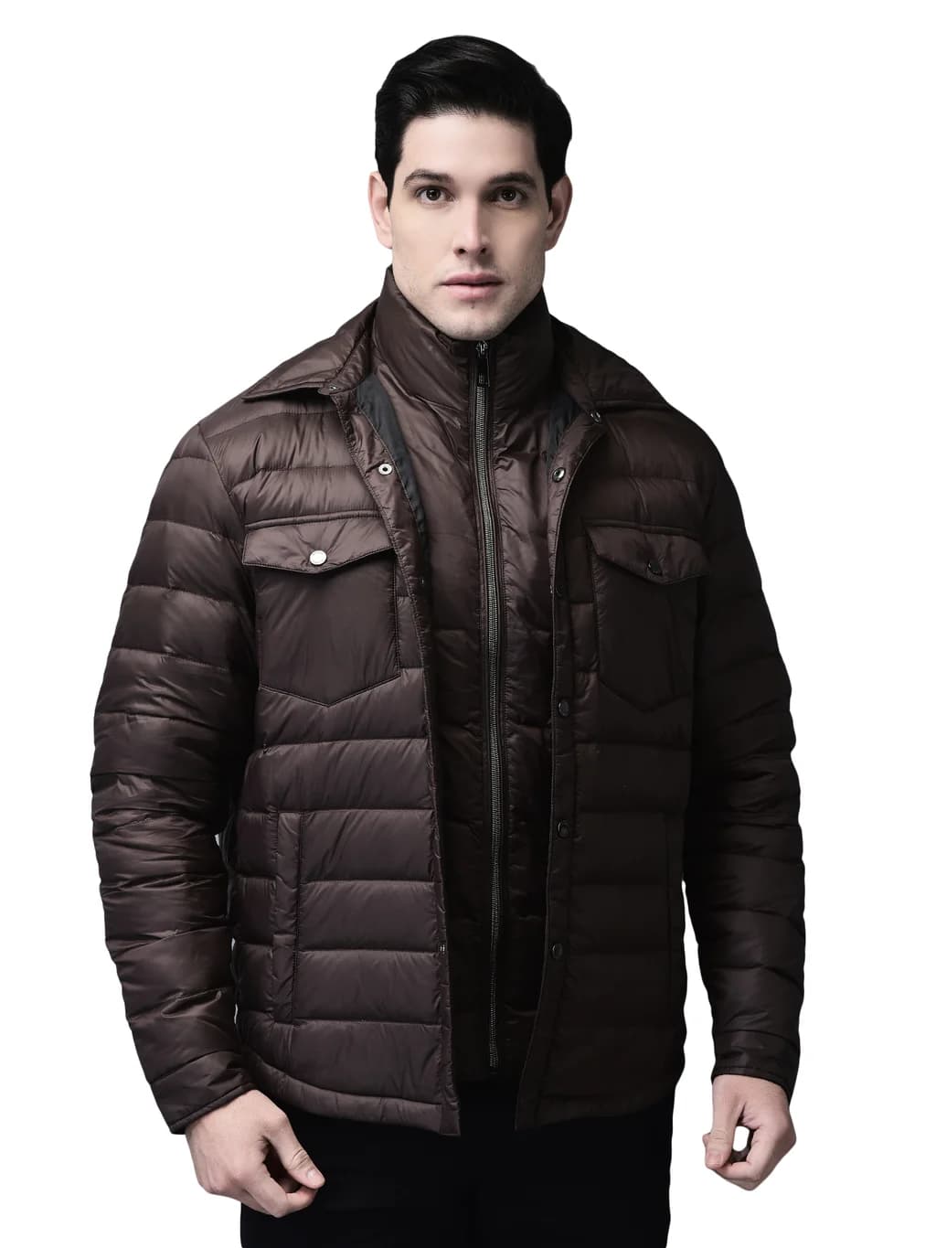 Warm Dark brown Jacket for Men | WOODS | Woodlandworldwide Warm Dark brown Jacket for Men | WOODS | Woodlandworldwide