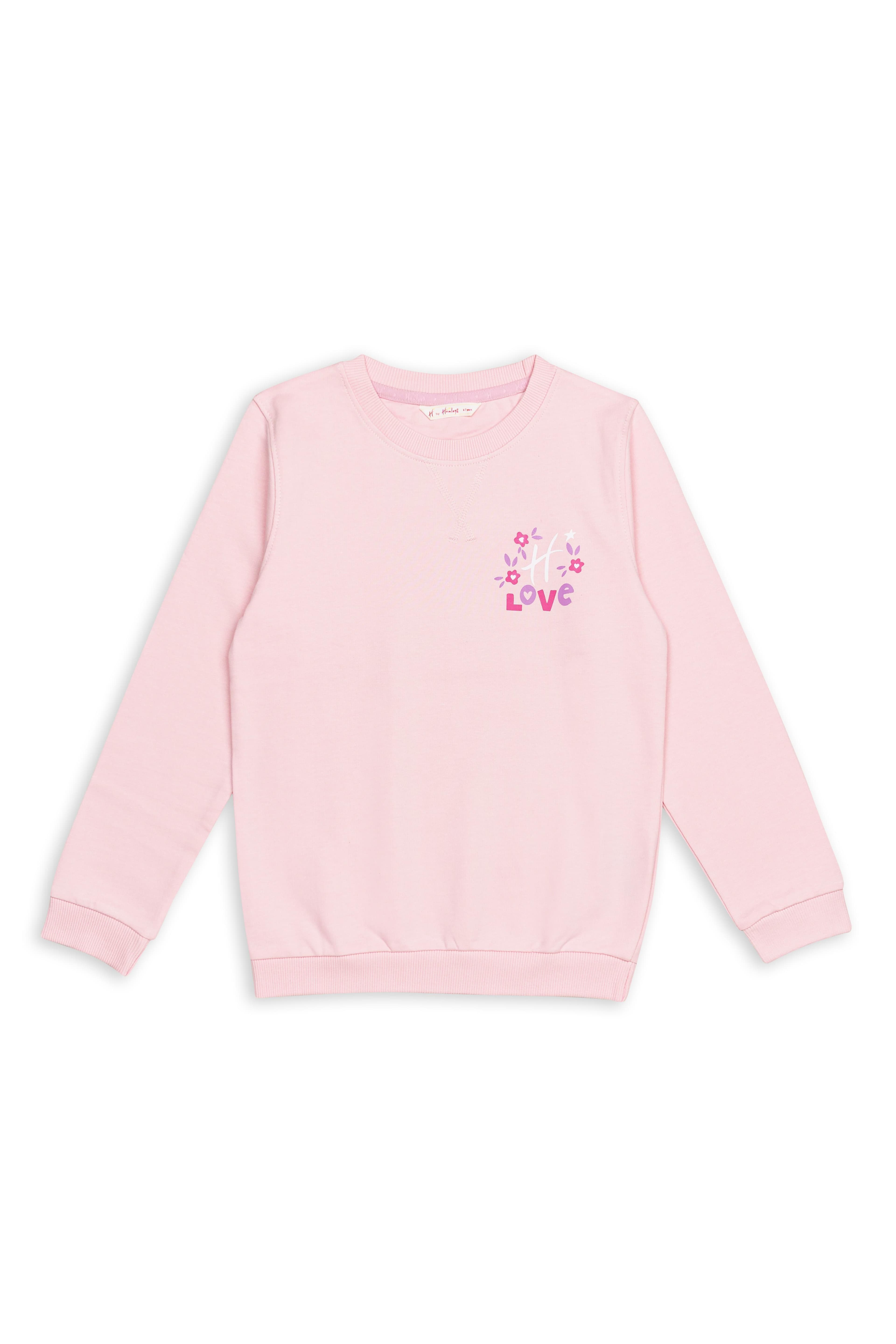 H by Hamleys Girls 100% Cotton Full Sleeves Sweatshirt - Red - H by Hamleys H by Hamleys Girls 100% Cotton Full Sleeves Sweatshirt - Red - H by Hamleys
