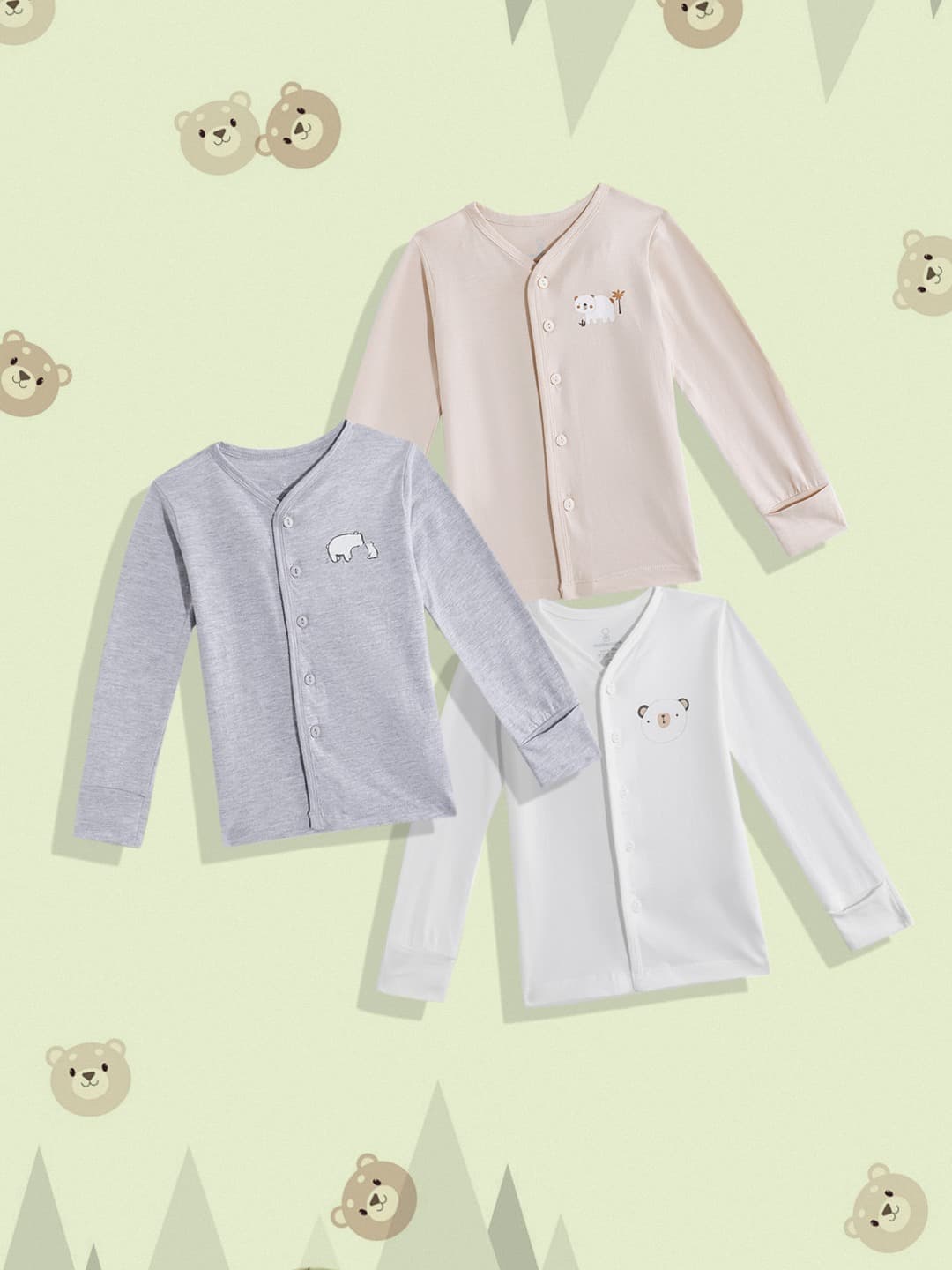 Mothercare Unisex Front Open Vests - Pack of 3 - Multicolour - Mothercare | Mothercare Mothercare Unisex Front Open Vests - Pack of 3 - Multicolour - Mothercare | Mothercare