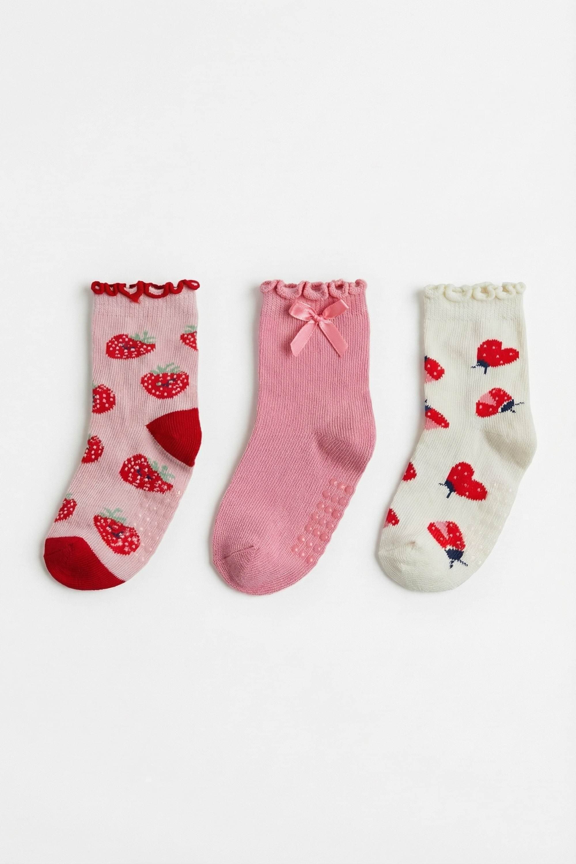 Mothercare Girls Printed Socks - Pack of 3 - Multi - Mothercare | Mothercare Mothercare Girls Printed Socks - Pack of 3 - Multi - Mothercare | Mothercare