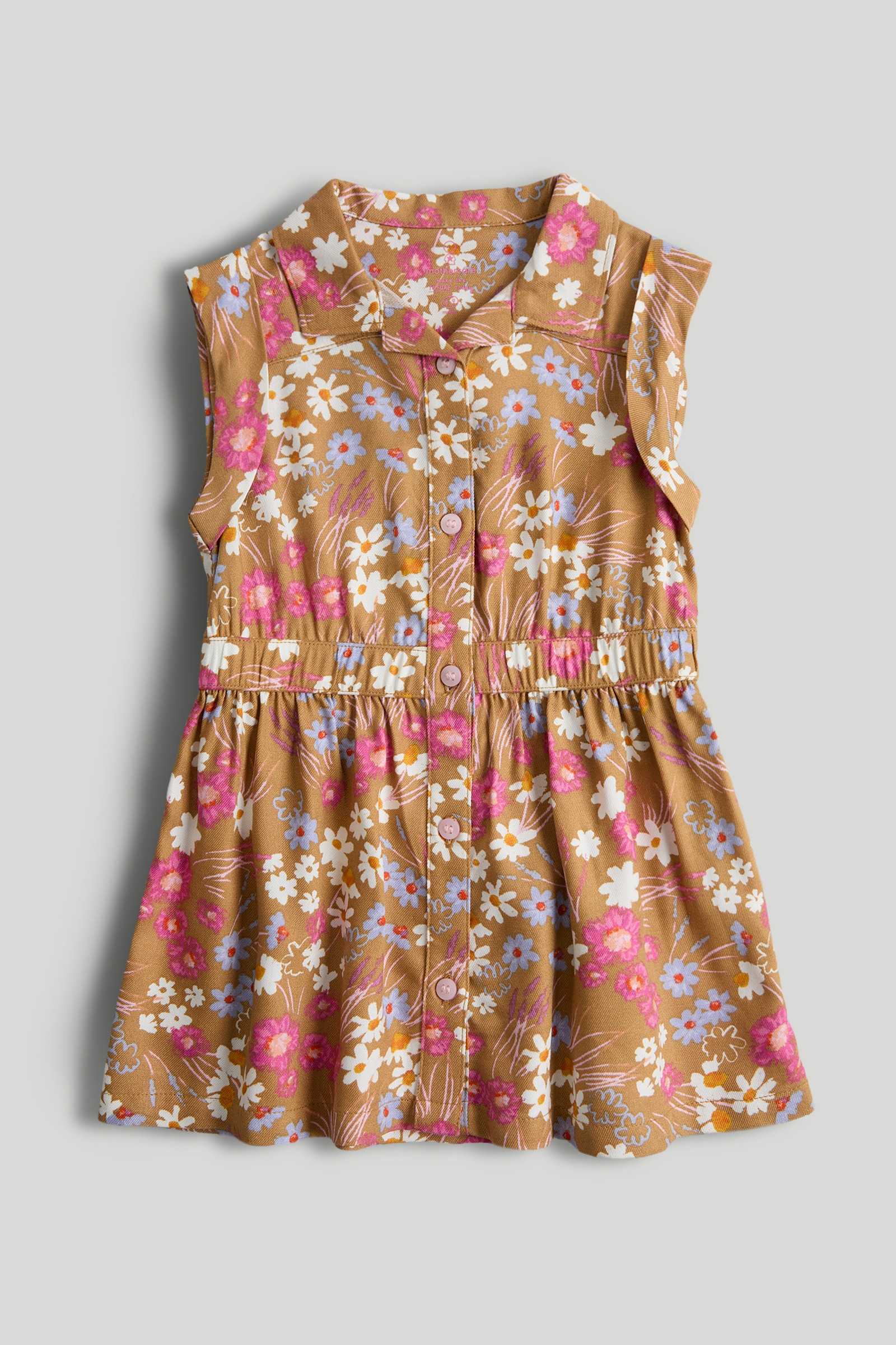 Mothercare Girls Toasted Petals Floral Short Sleeve Dress - Brown - Mothercare | Mothercare Mothercare Girls Toasted Petals Floral Short Sleeve Dress - Brown - Mothercare | Mothercare