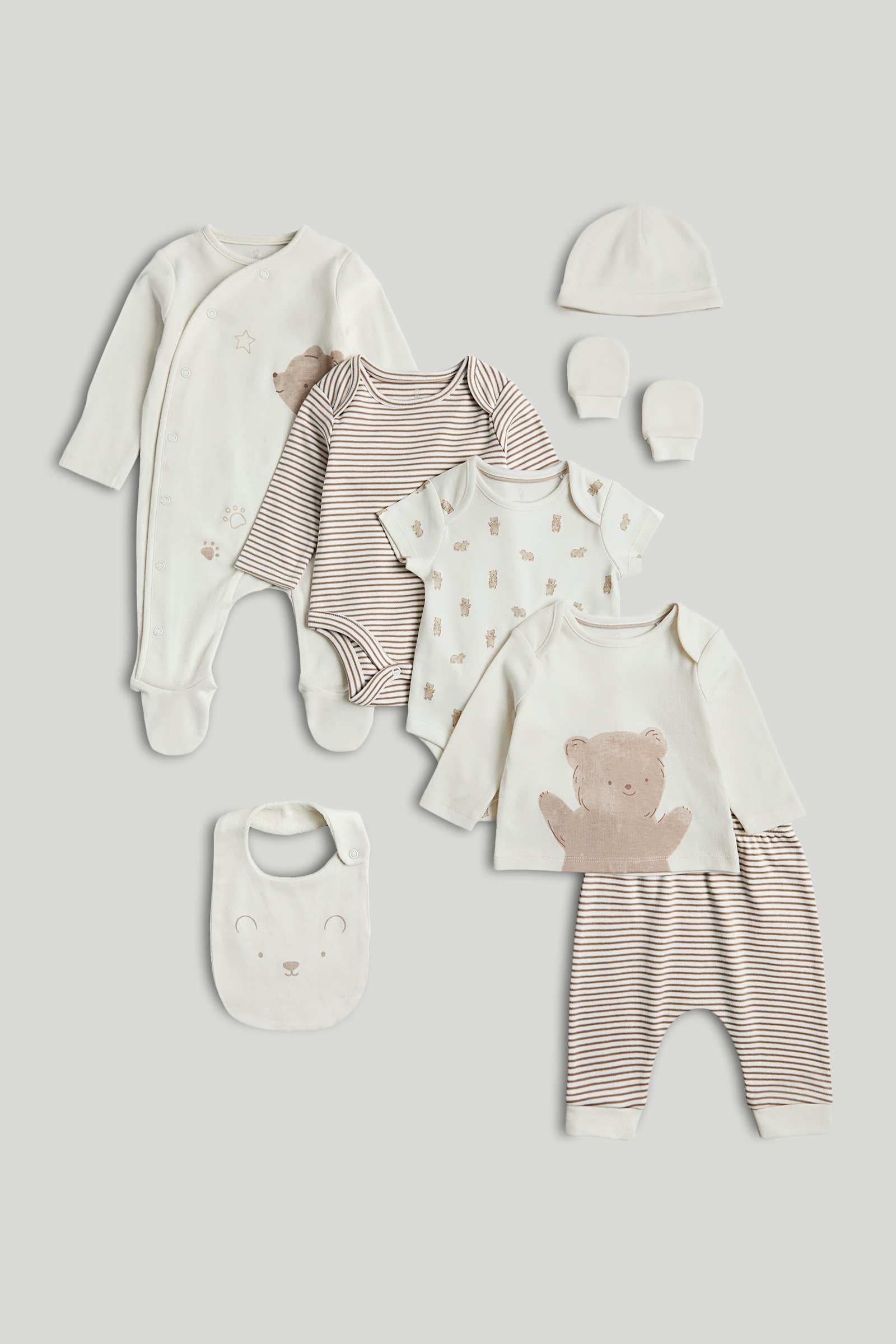 Mothercare Unisex Little Bear Printed Full Sleeve 8-Piece Gift Set - Multi - Mothercare | Mothercare Mothercare Unisex Little Bear Printed Full Sleeve 8-Piece Gift Set - Multi - Mothercare | Mothercare
