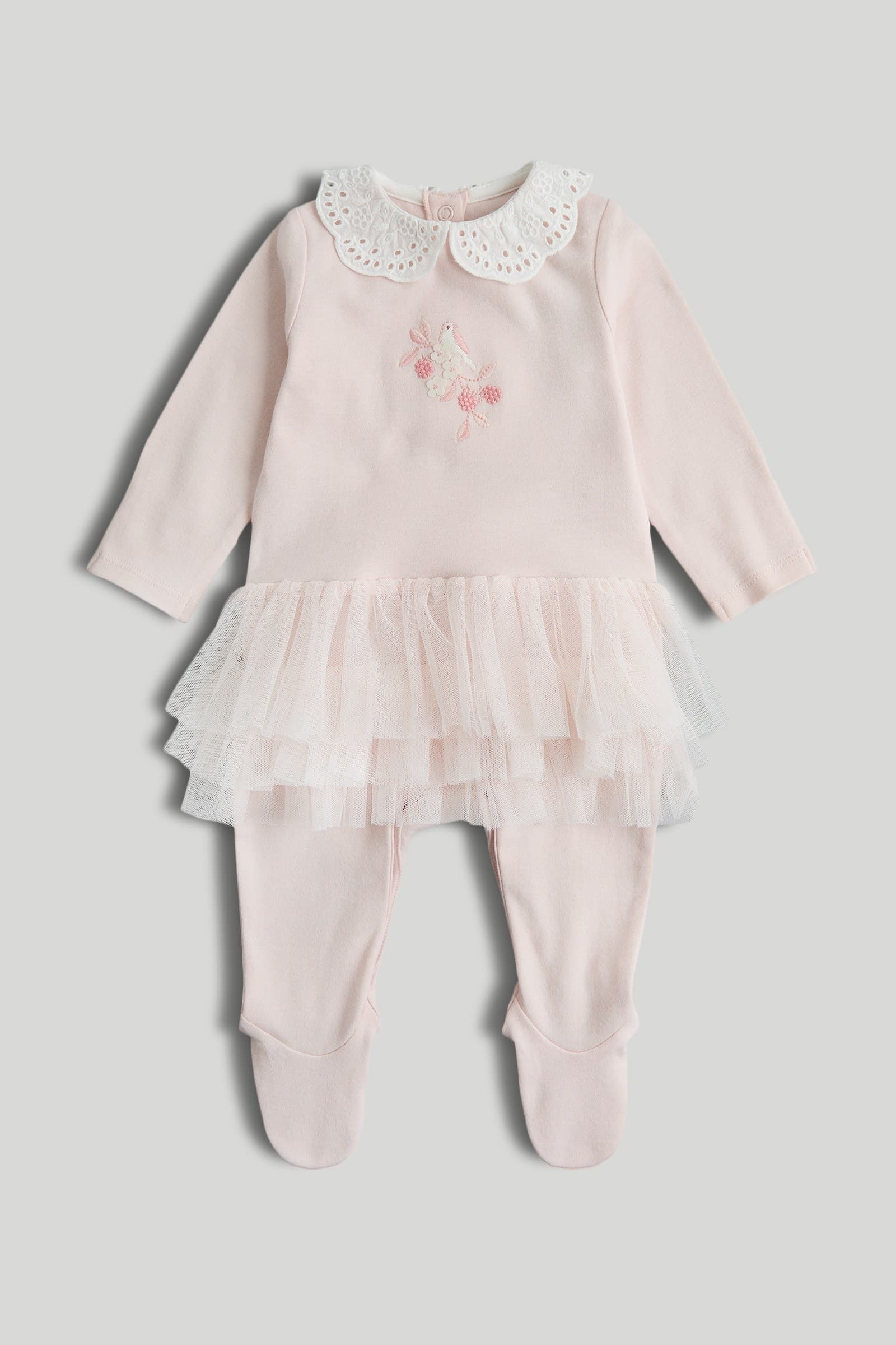 Mothercare Girls Fern Forest Printed Full Sleeve All-in-Ones - Pink - Mothercare Mothercare Girls Fern Forest Printed Full Sleeve All-in-Ones - Pink - Mothercare