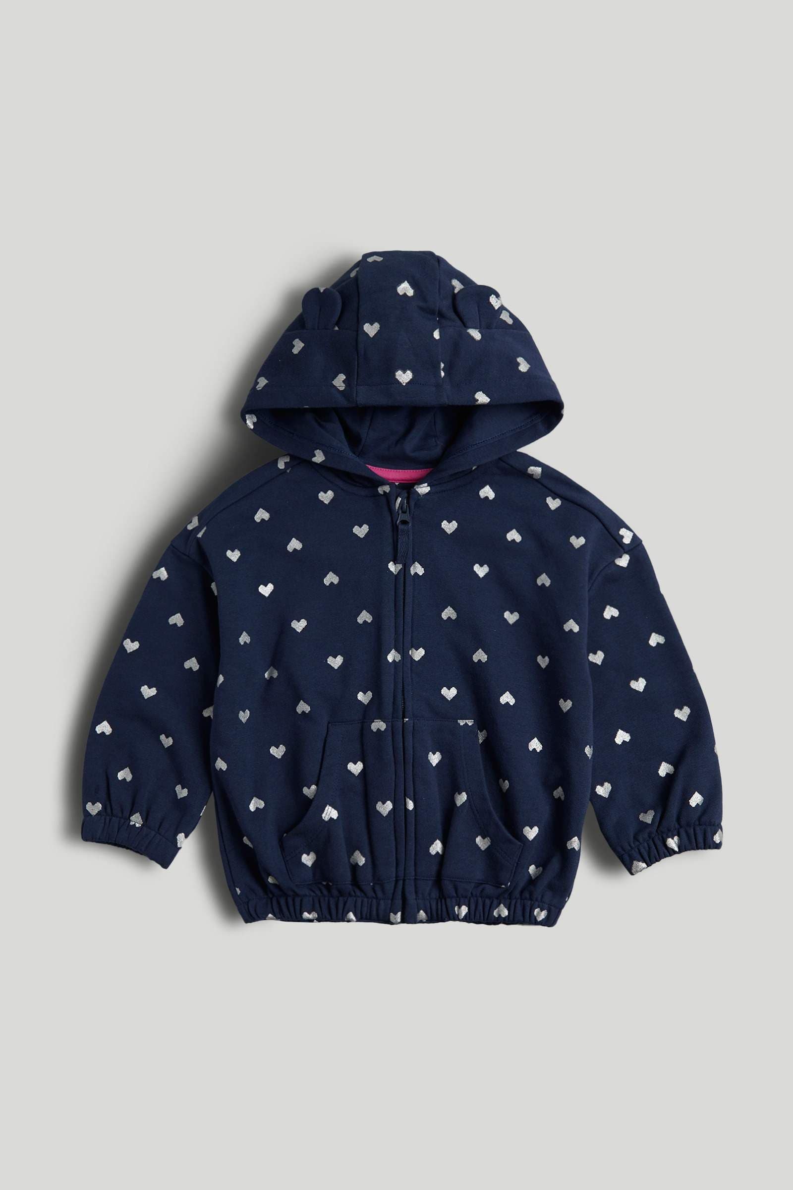 Mothercare Girls Essentials Printed Full Sleeve Hoodie - Navy - Mothercare | Mothercare Mothercare Girls Essentials Printed Full Sleeve Hoodie - Navy - Mothercare | Mothercare
