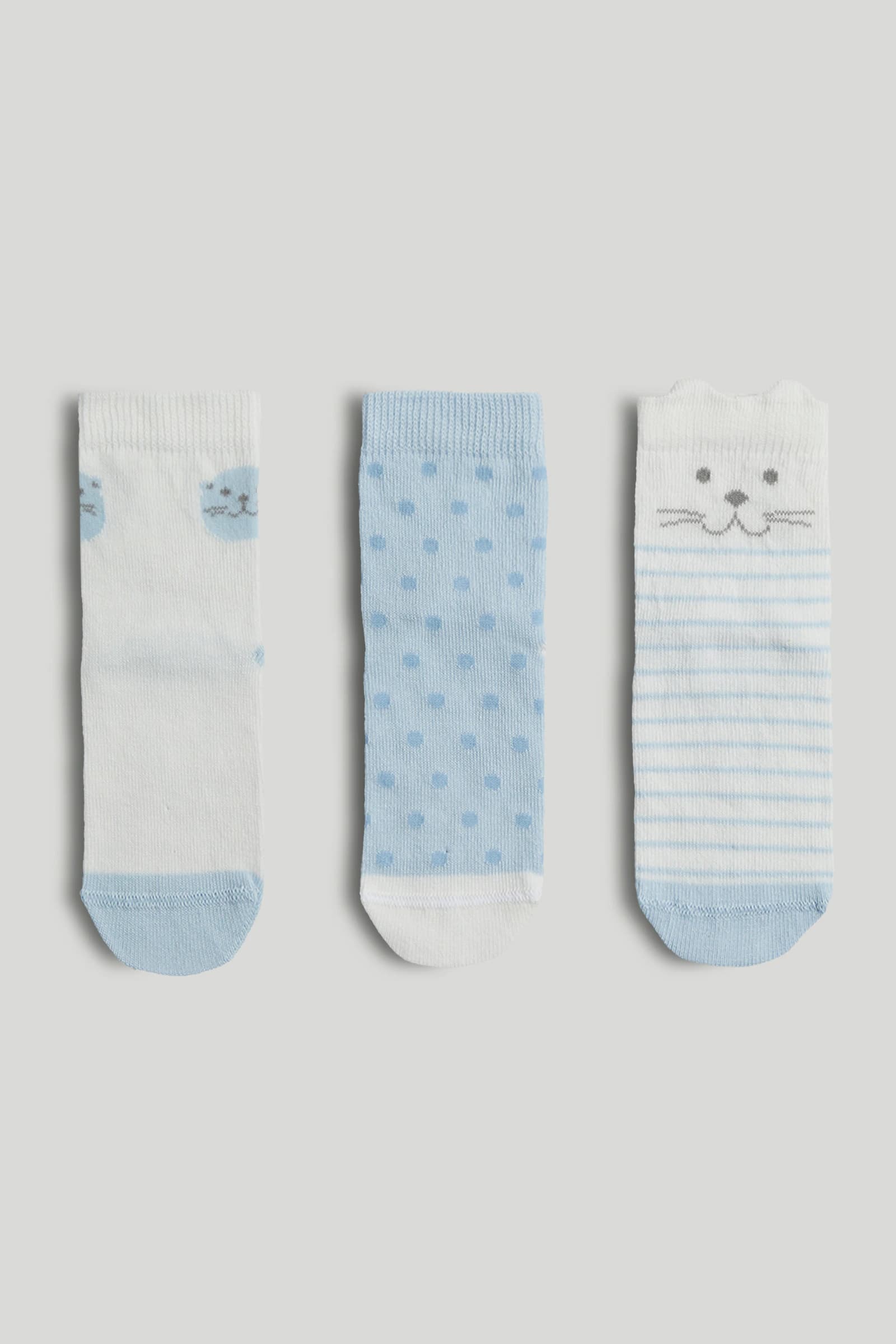 Mothercare Boys Printed Socks - Pack of 3 - Blue - Mothercare | Mothercare Mothercare Boys Printed Socks - Pack of 3 - Blue - Mothercare | Mothercare