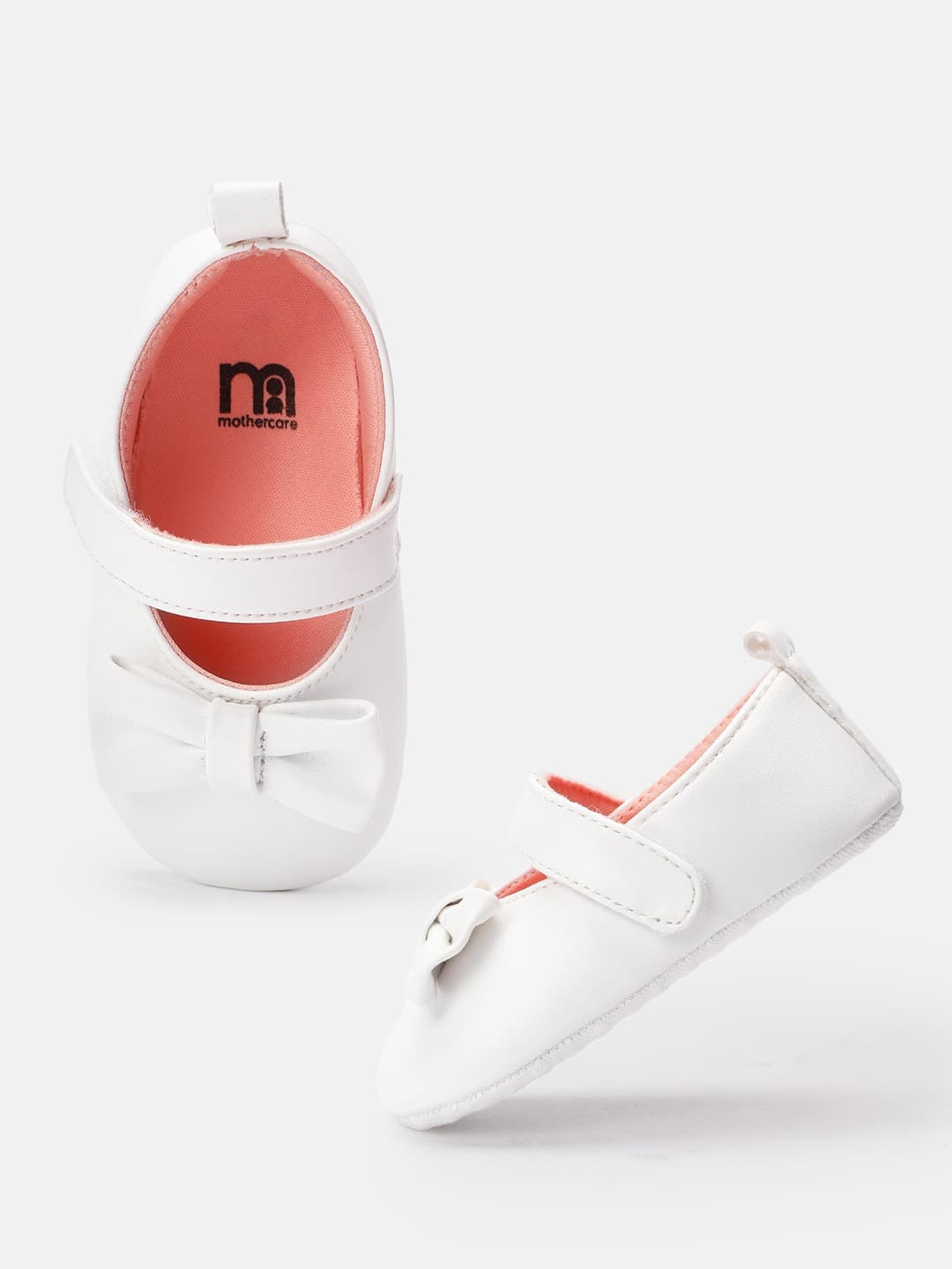 Girls Shiny Bow Prams Shoes -White - Mothercare | Mothercare Girls Shiny Bow Prams Shoes -White - Mothercare | Mothercare