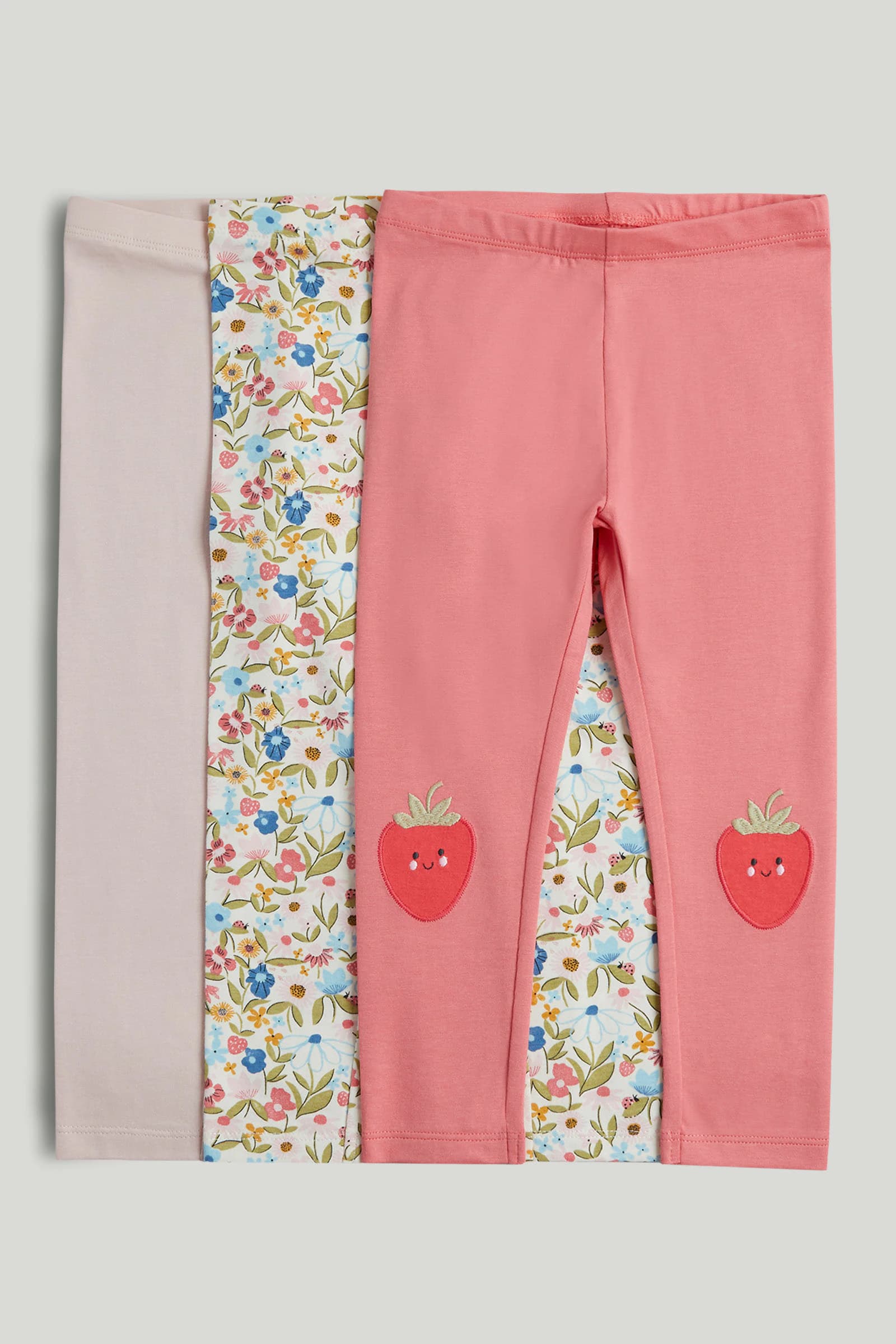 Mothercare Mini Girls Strawberry Fields Printed Leggings - Pack of 3 - Multi - Mothercare | Mothercare Mothercare Mini Girls Strawberry Fields Printed Leggings - Pack of 3 - Multi - Mothercare | Mothercare