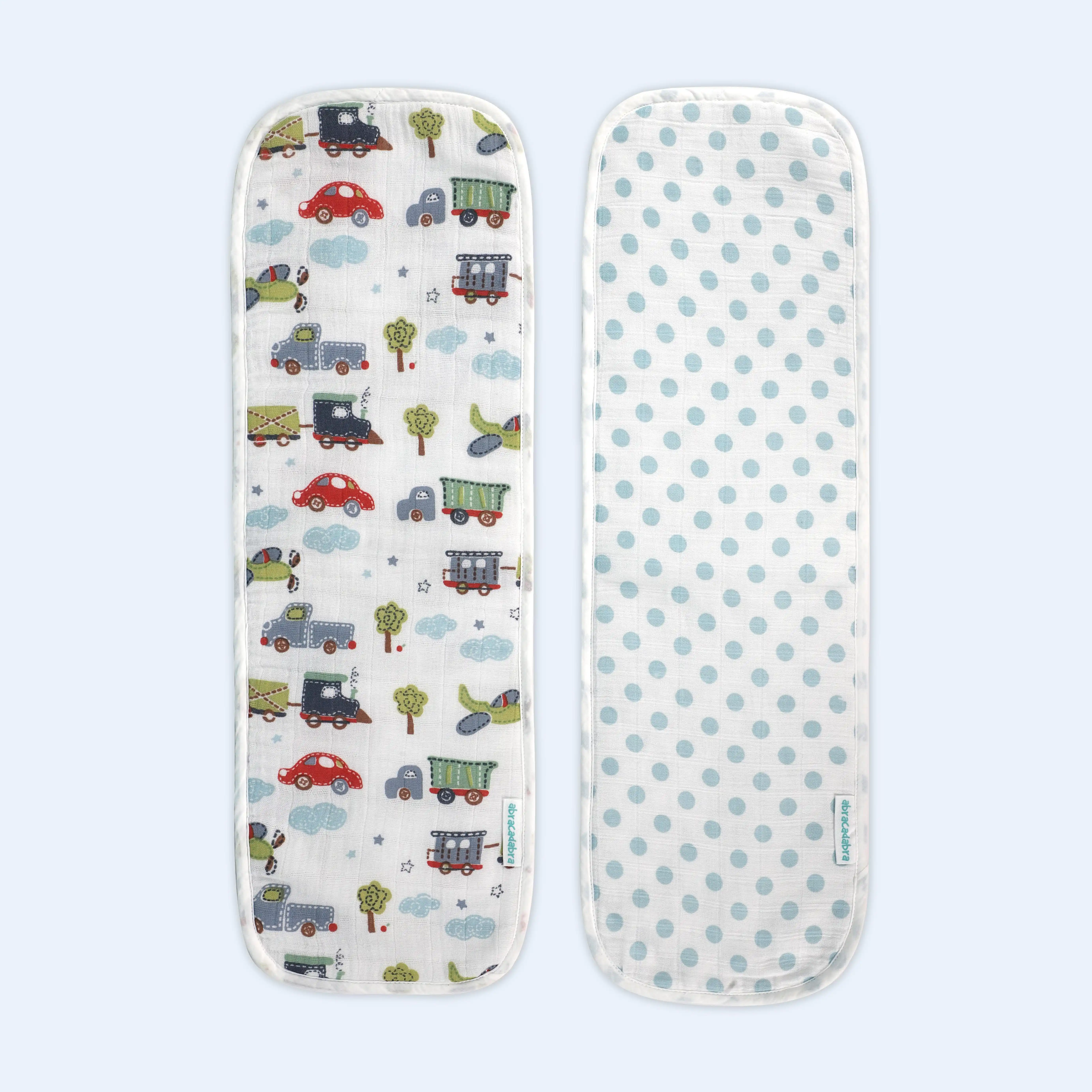 Abracadabra Transport Burp Pad - Pack of 2 - Blue - Abracadabra | Mothercare Abracadabra Transport Burp Pad - Pack of 2 - Blue - Abracadabra | Mothercare