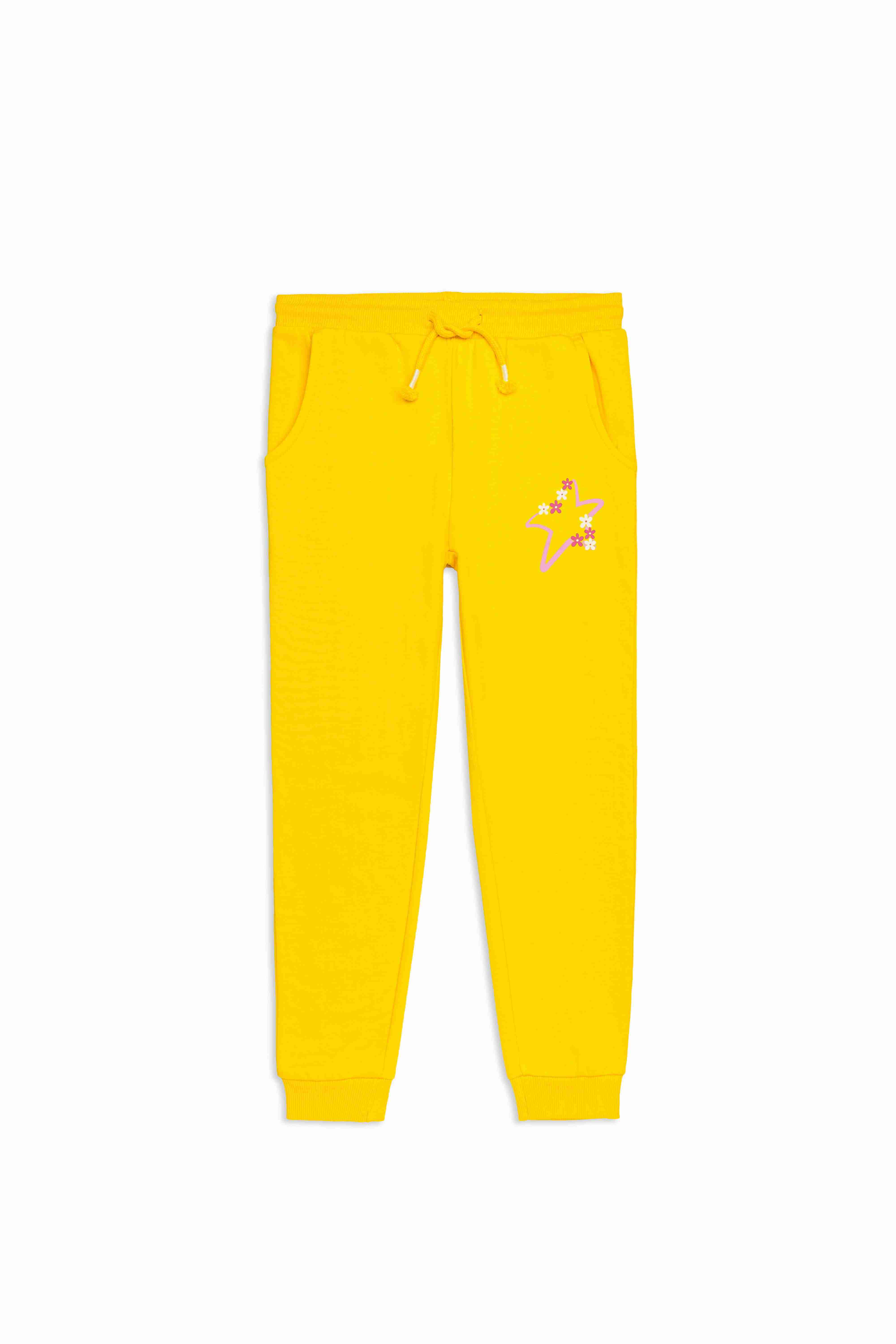 H by Hamleys Girls 100% Cotton Regular Fit Joggers - Yellow - H by Hamleys | Mothercare H by Hamleys Girls 100% Cotton Regular Fit Joggers - Yellow - H by Hamleys | Mothercare