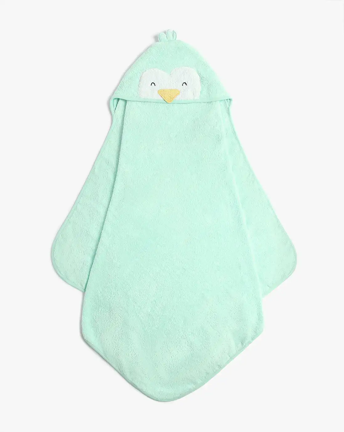 Mila Baby Frosty Penguin 100% Cotton Woven Towel- Aqua - Mila Baby | Mothercare Mila Baby Frosty Penguin 100% Cotton Woven Towel- Aqua - Mila Baby | Mothercare