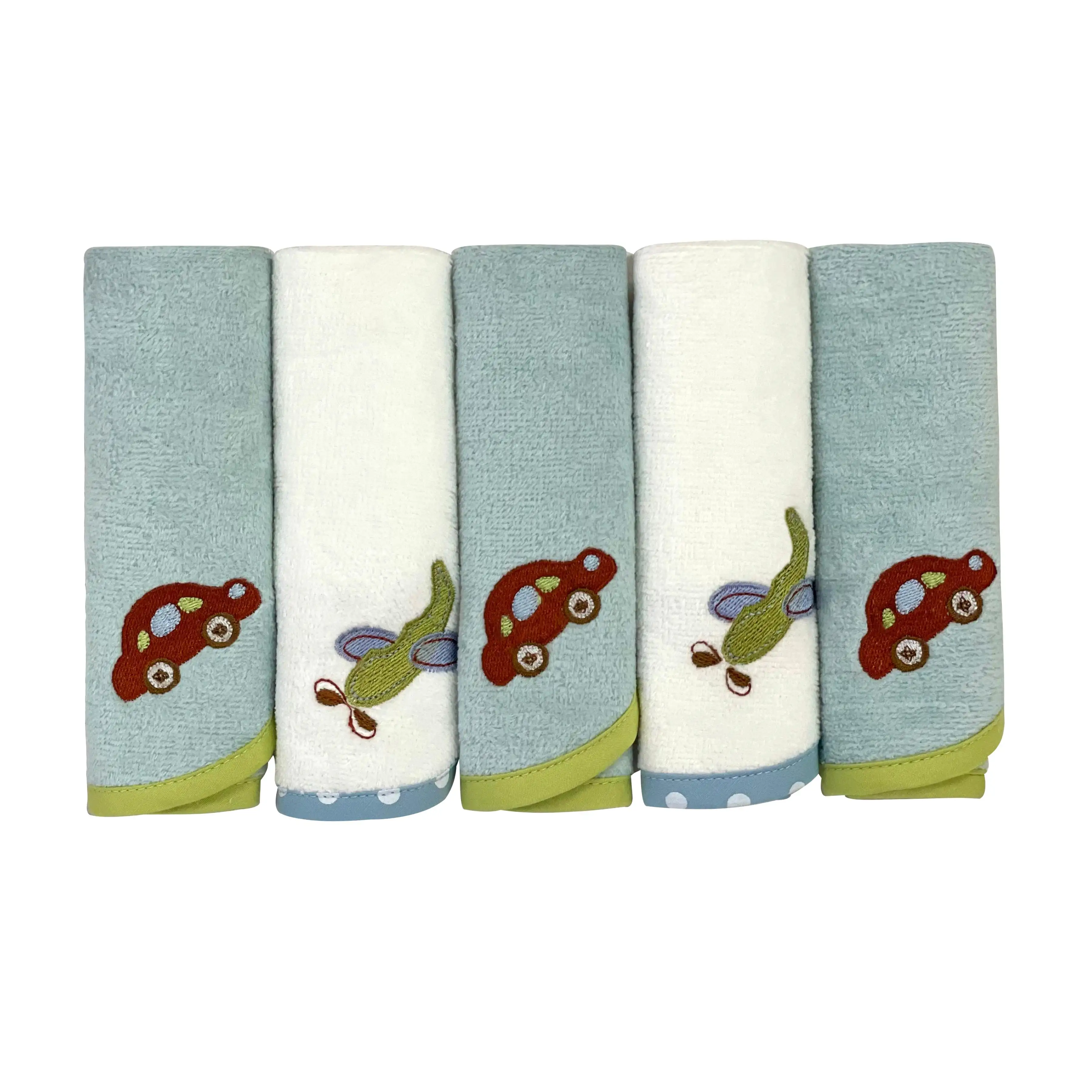 Abracadabra Transport Terry Face Washers - Pack of 5 - Multicolor - Mothercare | Mothercare Abracadabra Transport Terry Face Washers - Pack of 5 - Multicolor - Mothercare | Mothercare