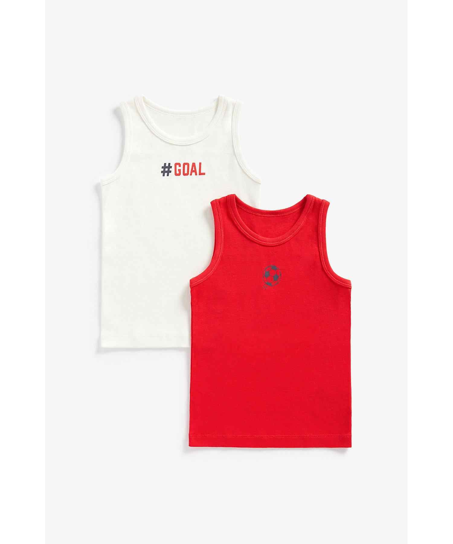 Mothercare Boys 100% Cotton Sleeveless Vest - Pack of 2 - Multicolor - Mothercare | Mothercare Mothercare Boys 100% Cotton Sleeveless Vest - Pack of 2 - Multicolor - Mothercare | Mothercare