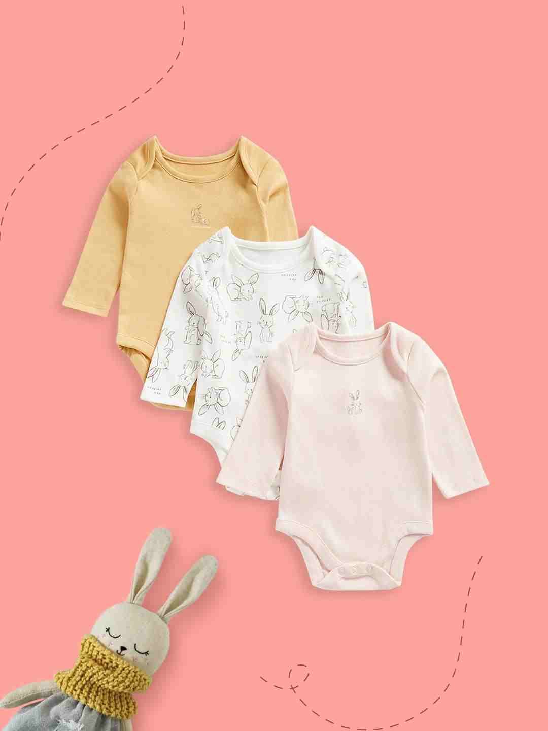 Mothercare Unisex 100% Cotton Printed Bodysuit - Pack of 3 - Multicolor - Mothercare | Mothercare Mothercare Unisex 100% Cotton Printed Bodysuit - Pack of 3 - Multicolor - Mothercare | Mothercare