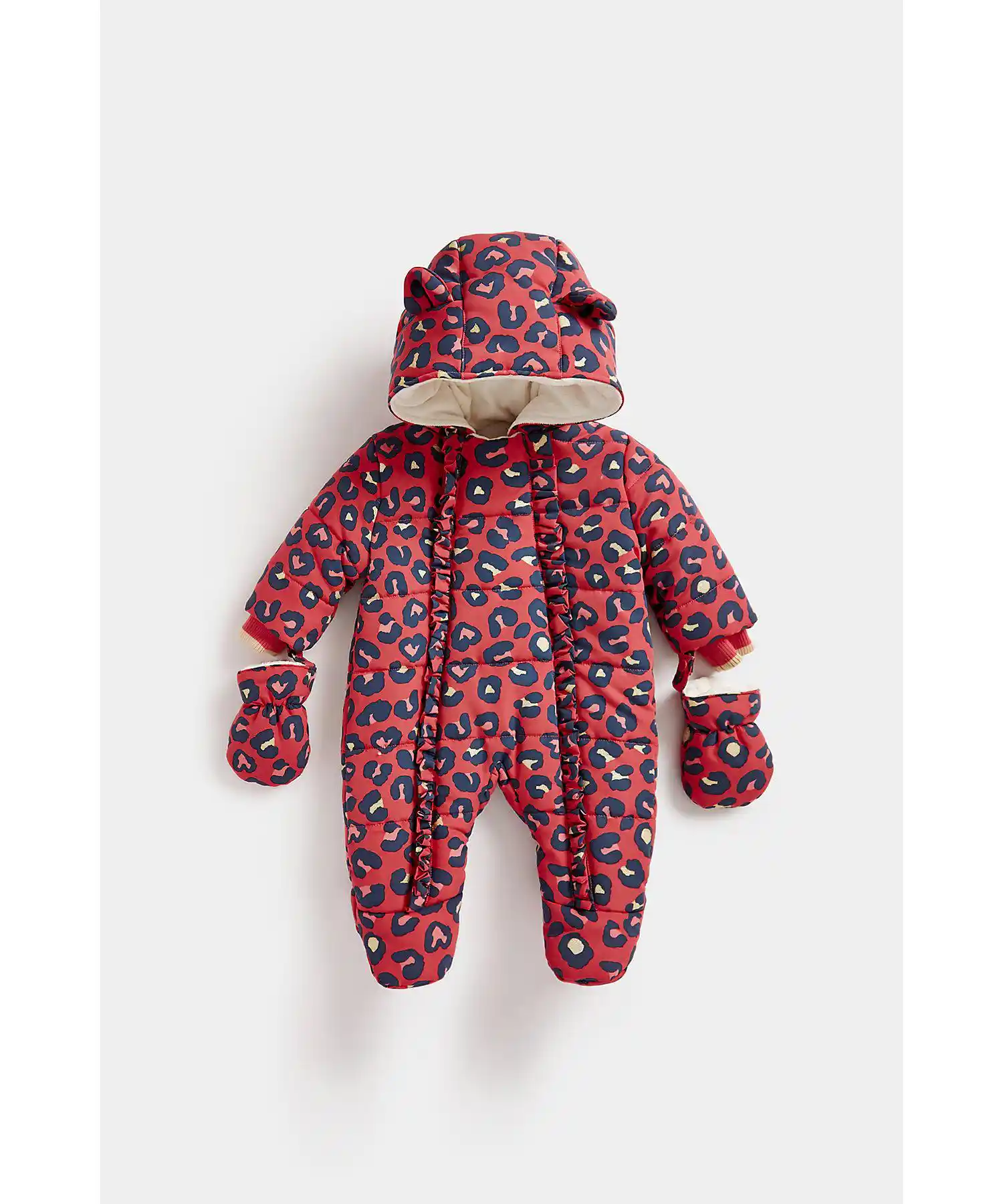 Mothercare Girls Super - Soft Velour Lining Snowsuit - Multicolor - Mothercare | Mothercare Mothercare Girls Super - Soft Velour Lining Snowsuit - Multicolor - Mothercare | Mothercare