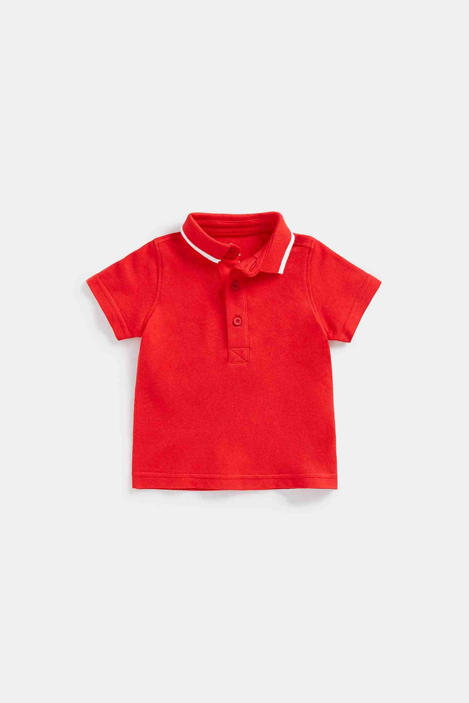 Mothercare Boys 100% Cotton Responsibly Sourced Cotton Polo T-Shirts - Red - Mothercare | Mothercare Mothercare Boys 100% Cotton Responsibly Sourced Cotton Polo T-Shirts - Red - Mothercare | Mothercare