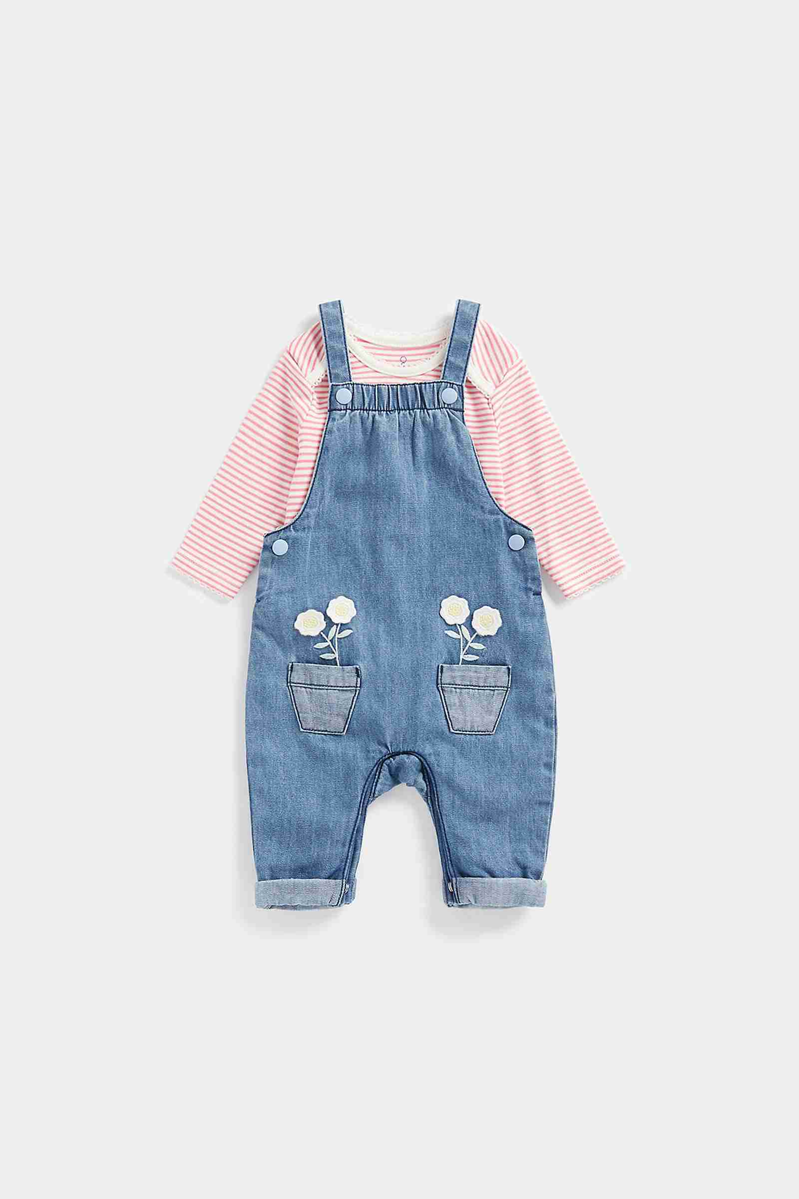Mothercare Girls Lightweight Denim Dungarees with Pockets Dungaree Set - Blue - Mothercare | Mothercare Mothercare Girls Lightweight Denim Dungarees with Pockets Dungaree Set - Blue - Mothercare | Mothercare